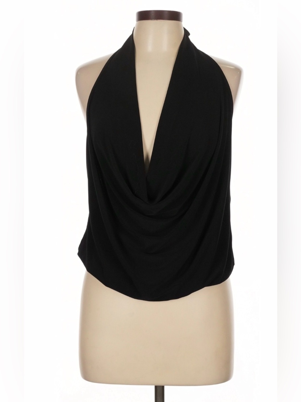 VENUS Black Halter Cowl Neck Camisole